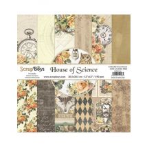 Pochette De 12 Feuilles House Of Science Scrapboys Scrapbooking