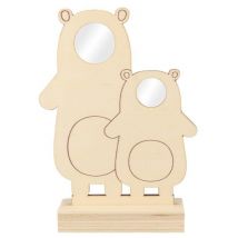 Cadre Photo Bois 20 X 14 - 2 Ours - Artemio