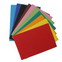 Feuilles De Carton Ondulé 20 X 30 Cm 10 Couleurs Assorties - Megacrea DIY