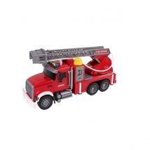 Camion De Pompier 35 Cm Avec Grande Echelle - Rouge - Mgm