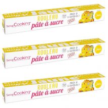 3 Pâtes À Sucre En Rouleau Jaunes Ø 36 Cm - Scrapcooking