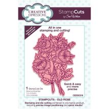 Matrice De Découpe Avec Tamponnage - Fleur Rose - Stampcuts - Creative Expressions - Creative expressions