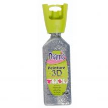 Peinture 3d Multisurface 74 Ml - Argenté À Paillettes - Diam's