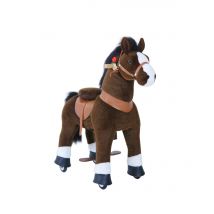 Poney À Monter Brun Chocolat Avec Sabot Blanc Petit Modèle Pour 3 À 5 Ans - Ponycycle