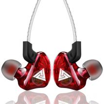 Casque Sport Hifi In-ear Réduction De Bruit Son Pur Design Confortable Rouge Yonis - Yonis