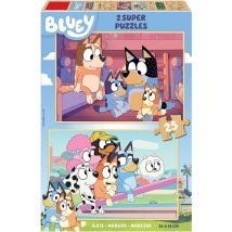 Puzzle En Bois La Famille De Chien De Bluey 2 X 25 Pièces - Educa - 19407 - Educa