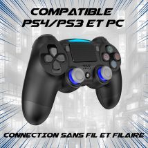 Manette Sans Fil Isekai P01 Pour Ps4 / Ps3 / Pc Noir - Akuma Gaming