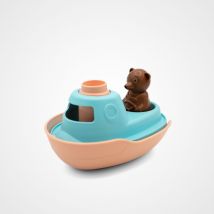 Jouet De Bain Made In France En Matière Recyclée Bateau De Petit Ours Brun - Le jouet simple