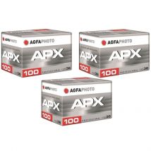 Pack 3 X Pellicule Agfaphoto Apx100 Professionnel 135-36 B&w - Agfa Photo