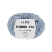 Pelote De Laine À Tricoter Merino 120 - Lang Yarns Bleu (123) - LangYarns
