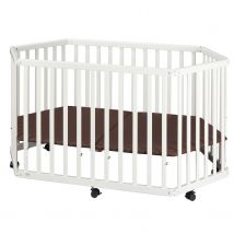 Parc Bébé Pliable, Blanc Lies - TiSsi