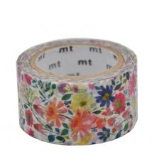 Masking Tape - Bluebellgray - Fleurs Aquarelle - 7 M X 24mm - MT Masking Tape
