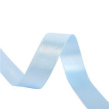 Bobine 25m Ruban Satin Double Face Bleu Ciel Fabriqué En France - My mercerie