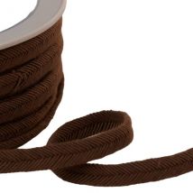 Bobine 20m Double Cordon Fils 10mm Marron Café - My mercerie