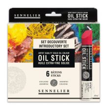 Oil Stick - Extra-fine - Solide - Sennelier - 6 Couleurs - Set Découverte