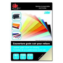 Couverture Pour Reliure - Ivoire - A4 - Grain Cuir - Upoffice - Print 3E