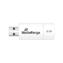 Mediarange Clé Usb 2.0 32go Pour Transfert Et Sauvegarde De Fichiers Blanc - Mediarange