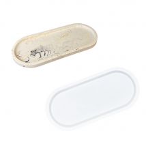 Moule En Silicone 26,5cm X 11cm X 1,5cm - Plateau Ovale Long - Jesmonite