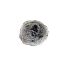 Pompons Fausse Fourrure - 10cm De Diamètre - Unic 02 Gris Chiné