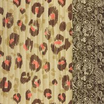 Tissu Matelassé Réversible Léopard Karula Sur Fond Beige - Au Mètre - Craftine