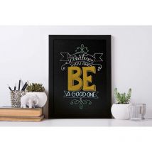 Tableau Ardoise Noire Woody 30x40 Cm + 1 Feutre-craie Waterproof Offert - Securit - Insectlore