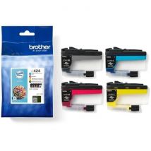 Pack De 4 Cartouches Lc424val - Noir, Cyan, Magenta Et Jaune Haute Capacité De 750 Pages - Pour Dcp-j1200w - Brother