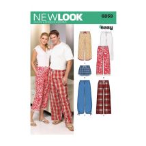 Patron New Look 6859 Pantalon, Pantacourt, Short Taille N°fr : Tp-tg