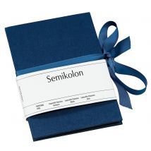 Mini Album Photo Semikolon Leporello Classico – 6 Feuilles – Couverture En Lin Bleu Marine