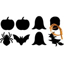 Formes Halloween À Gratter 8 À 10 Cm 8 Pièces + Grattoir - Megacrea DIY