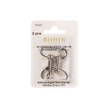 Lot De 2 Mousquetons Spécial Lanière - Bohin Argent