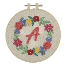 Kit Punch Needle - Monogramme Floral - Trimits Monogramme Floral