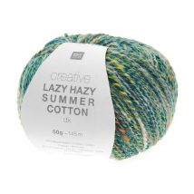 Pelote De Coton À Tricoter Creative Lazy Hazy Summer Cotton - Rico Design 025 Emeraude Vert