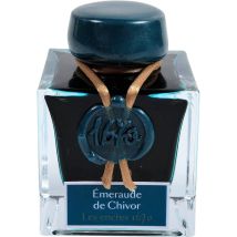 Encre Pour Calligraphie - Emeraude De Chivor - Les Encres 1670 - Herbin - Flacon 50ml - Jacques Herbin