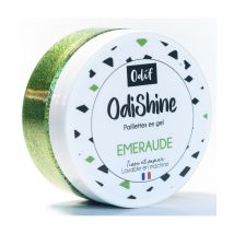 Gel Pailleté Odishine 70 Ml - Embellissez Vos Créations Avec Éclat Et Éco-responsabilité - Odif Emeraude