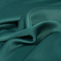 Tissu Crêpe Satin Mat Vert Canard - Au Mètre - Craftine