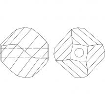 Swarovski Elements Perle Cristal Helix, Aigue - Marine, 8 Mm, Boîte 6 Pces