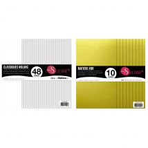 58 Papiers Scrapbooking Blanc Et Or - H: 30,5 Cm - Infocrea