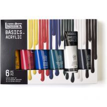 Peinture Acrylique - Liquitex - Basics Acrylic - Coffret 6 Tubes De 118ml - Assortiment