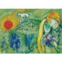 Puzzle 1000 Pièces - Marc Chagall - Les Amoureux De Vence - Eurographics
