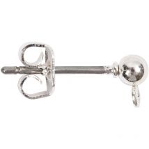 Clous D'Oreille - Argenté - 13 Mm - 100 Pcs - CC Hobby