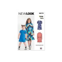 Patron New Look 6773 - Robe En Tricot Pour Enfants Du 3 Au 14 Ans Taille N°3-14