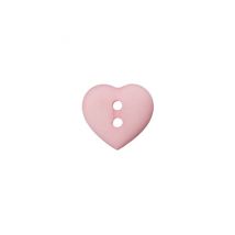 Boutons Coeur 2 Trous 12 Mm X 4 - Union Knopf Rose Clair - PrymUnionKnopf