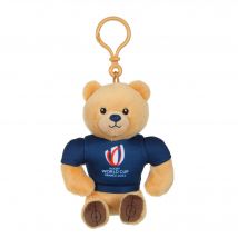 Peluche - Ours Porte-clés Coupe Du Monde De Rugby / Rugby World Cup France 2023 (rwc) - Peluche Officielle Sous Licence - 10 Cm Assis - Gipsy Toys