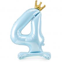 Ballon Debout - Chiffre 4 Bleu - PartyDeco