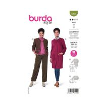 Patron Burda 5951 - Veste Courte Carrée & Manteau Sans Col Du 36 Au 46 (fr)