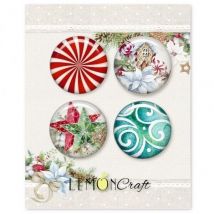 4 Badges Métal Décoration Embelissement Scrapbooking Lemoncraft This Christmas 577 - LEMONCRAFT