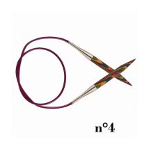 Aiguilles À Tricoter Circulaires Fixes En Bois Cable 80 Cm Symfonie Du N° 3,75 À 6,5 - Knitpro Taille N°4