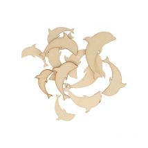 30 Mini Décorations En Bois - Dauphins - Artemio