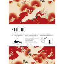Papiers Créatifs - Motifs Inspiration Kimono Japonais - Scrapbooking - 12 Feuilles - 50x70cm - Hot off the press