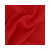 Tissu Double Gaze De Coton Gaufrée De 130 Cm De Largeur 0004 Rouge Vendu Par 50 Cm - Distrifil